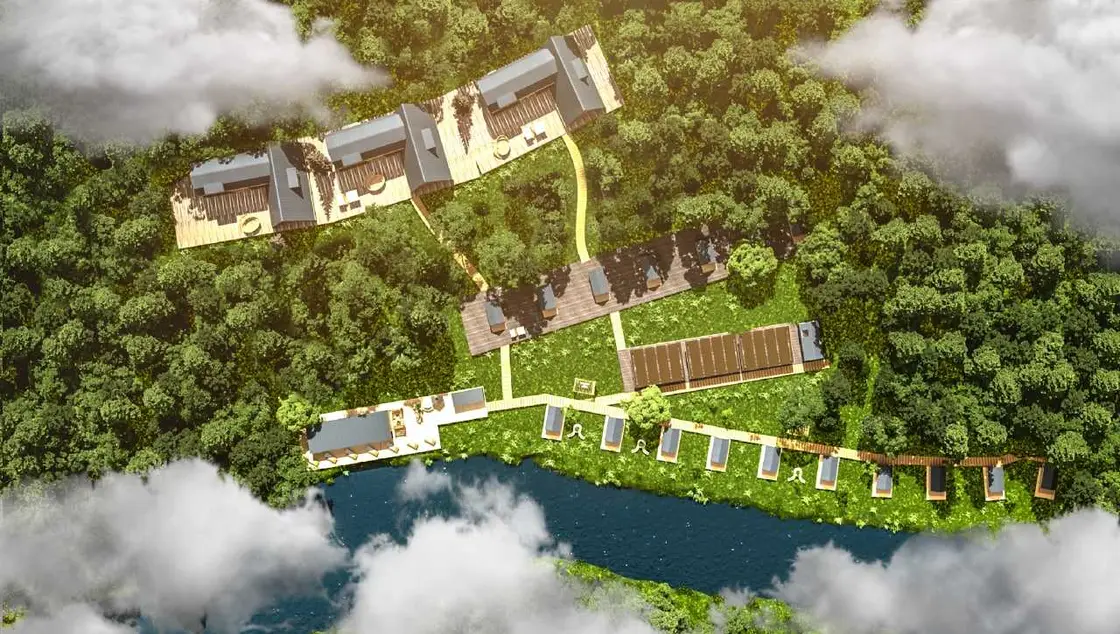 Ландшафтный дизайн проекта Barns hotel