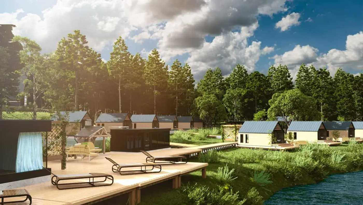 Ландшафтный дизайн проекта Barns hotel